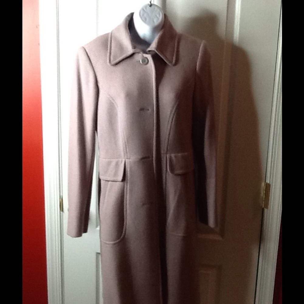 DKNY Pink and gray wool structured Coat UNWORN
